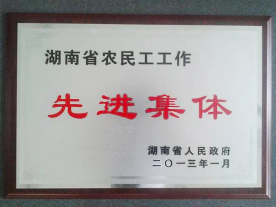 湖南省農(nóng)民工工作先進(jìn)集體